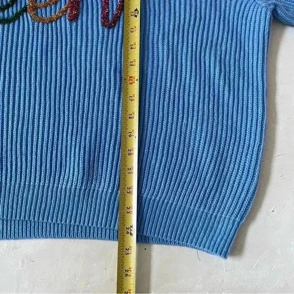 Queen of Sparkles Vacay Queen Blue Sweater Size XXL - Picture 5 of 9
